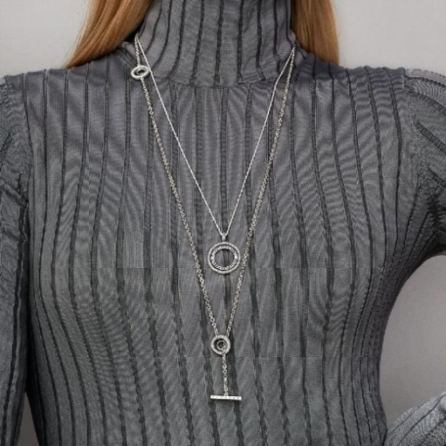 Logo Circle Necklace Pandora
