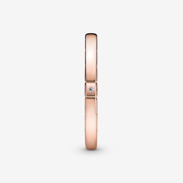 Logo Hearts Ring Pandora Rose Gold Plated