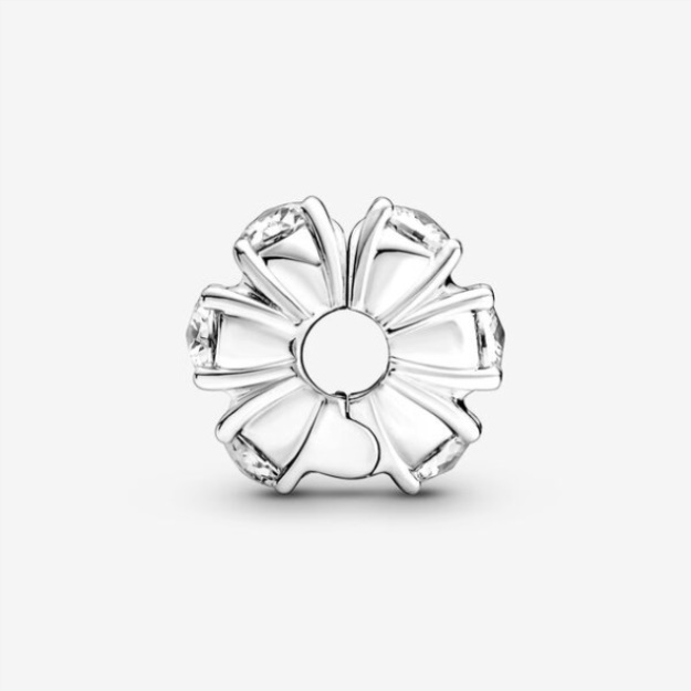 Long Pronged Sparkling Clip Charm Pandora Sterling Silver