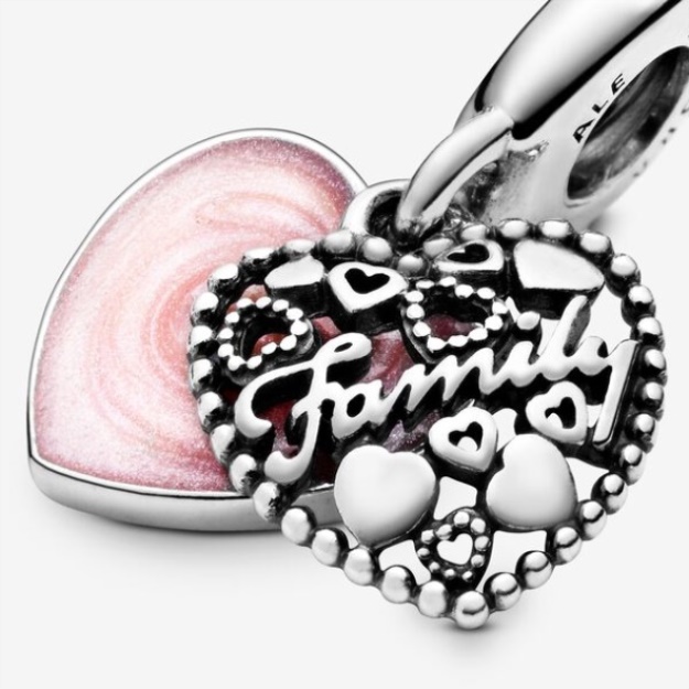 Love Makes A Family Heart Dangle Charm Pandora