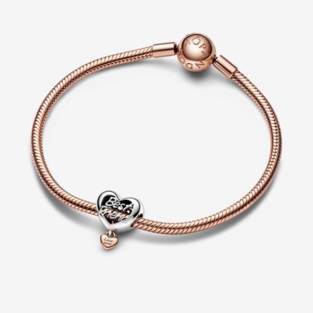 Love You Best Friend Heart Charm Pandora