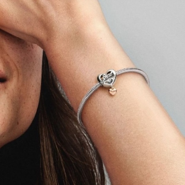 Love You Best Friend Heart Charms Pandora