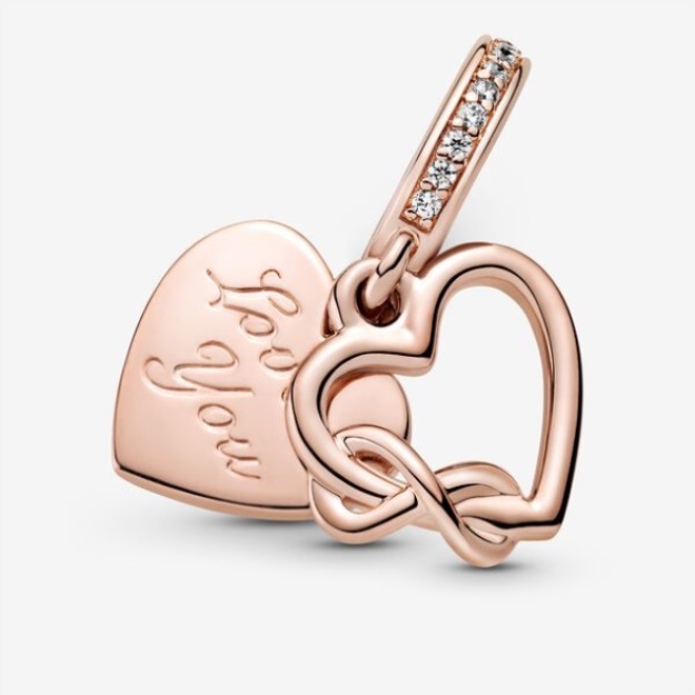 Love You Infinity Heart Dangle Charm Pandora