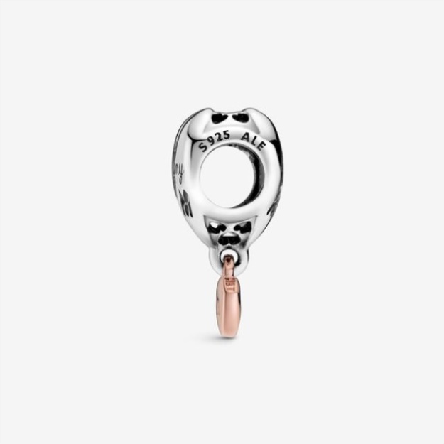 Love You Mom Heart Charm Pandora Two-Tone
