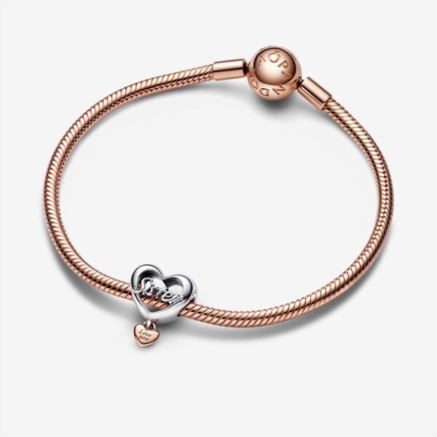 Love You Sister Heart Charm Pandora