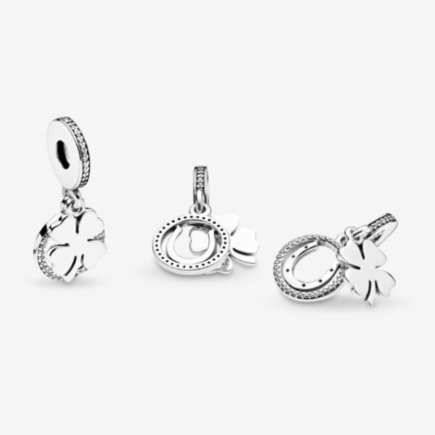 Lucky Four-Leaf Clover Dangle Charm Pandora