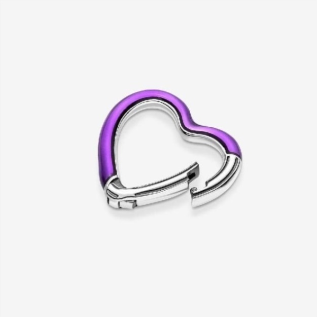 ME Bright Purple Styling Heart Connector Pandora