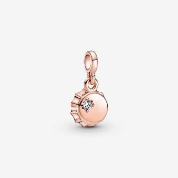 ME Rose Gold Lucky Bottle Cap Mini Dangle Pandora