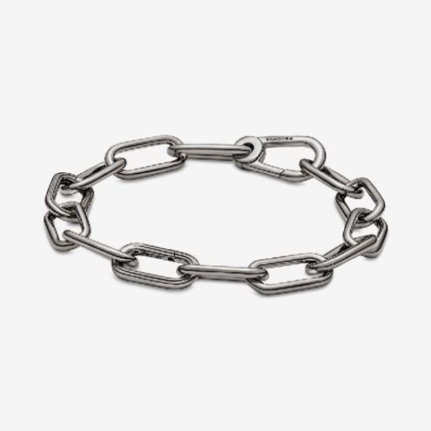 ME Ruthenium Gunmetal Link Pandora Chain Bracelet