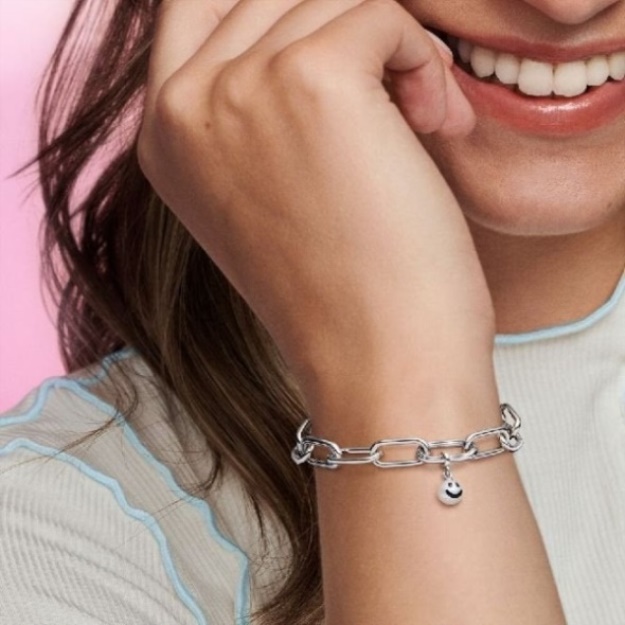 ME Silver Happy Mini Dangle Charm Pandora