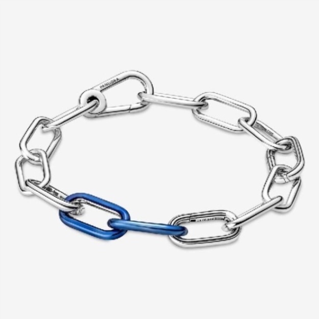 ME Styling Electric Blue Double Chain Link Pandora
