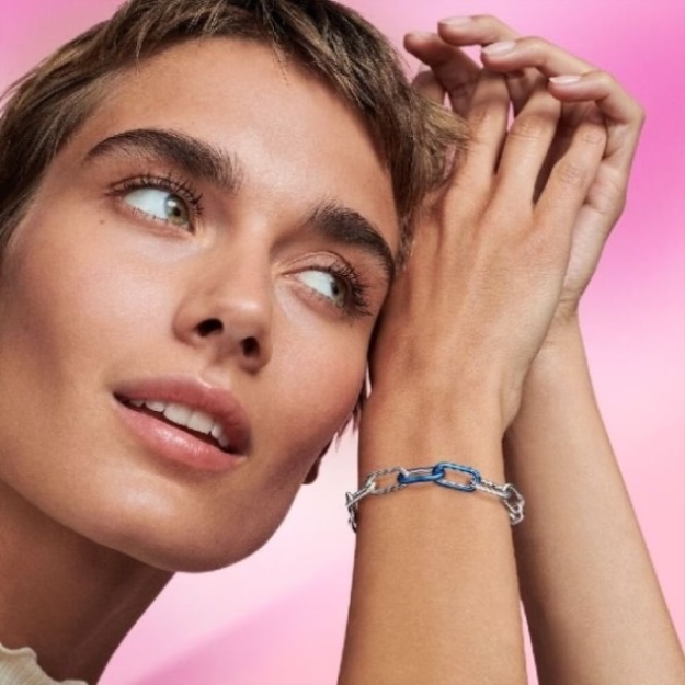 ME Styling Electric Blue Double Chain Link Pandora