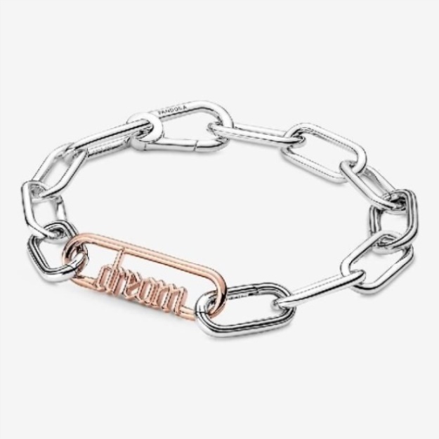 ME Styling Rose Gold Dream Word Chain Link Pandora