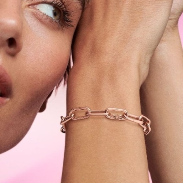 ME Styling Rose Gold Love Word Chain Link Pandora