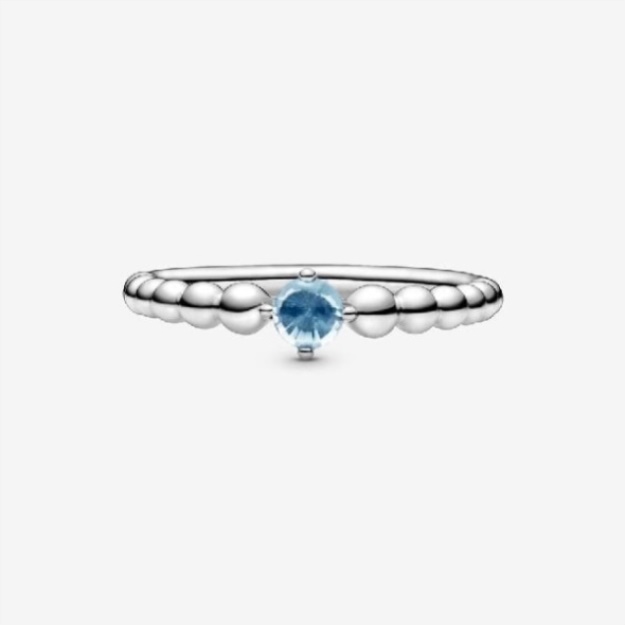 March Brand Pandora Birthstone Beaded Ring