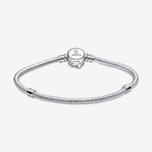 Marvel Brand Pandora The Avengers Logo Clasp Snake Chain Bracelet