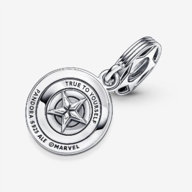 Marvel The Avengers Captain America\s Shield Dangle Charms Pandora