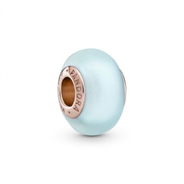 Matte Blue Murano Glass Charms Pandora