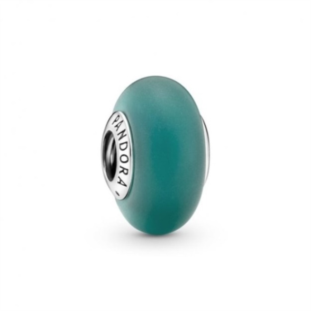 Matte Green Murano Glass Charms Pandora