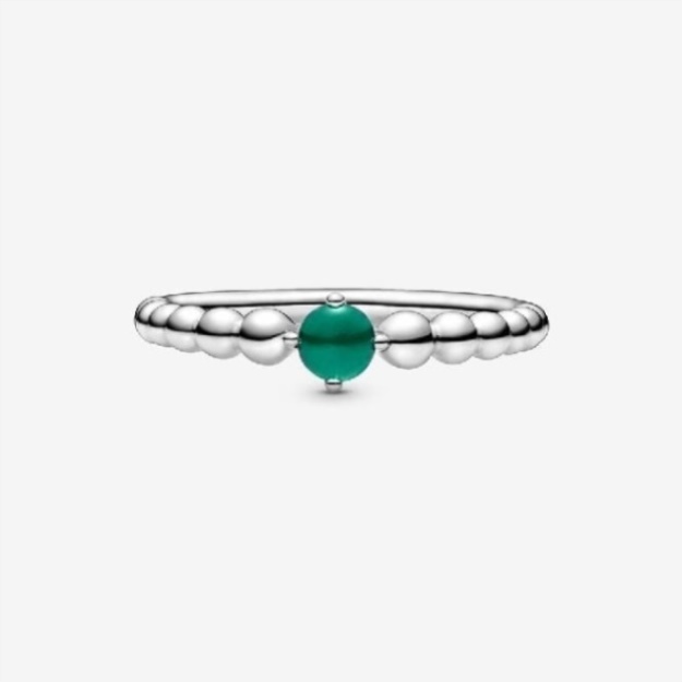 May Birthstone Beaded Brand Pandora Ring
