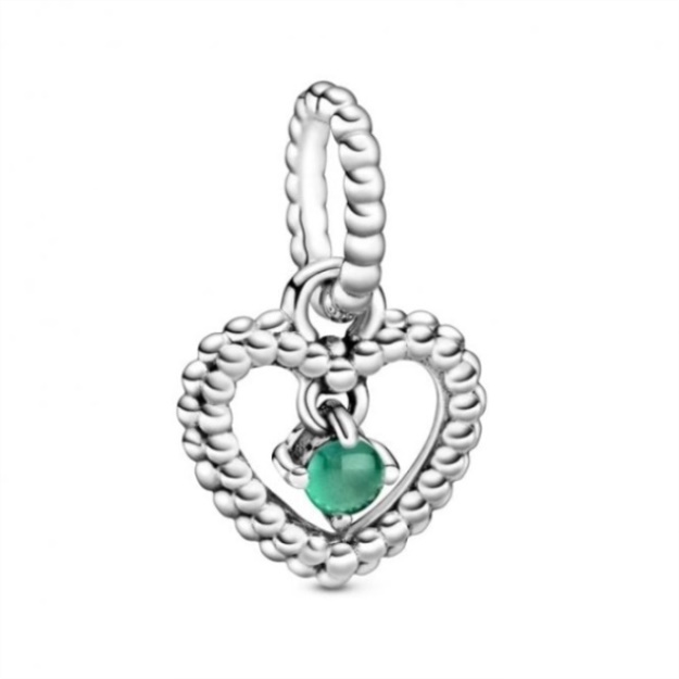 May Birthstone Heart Charms Pandora