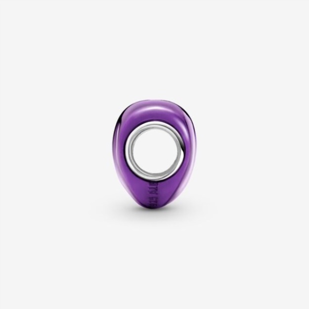 Metallic Purple Heart Charm Pandora