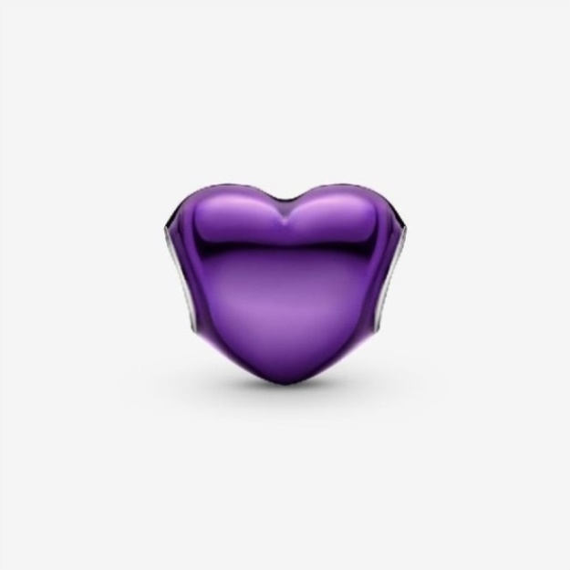 Metallic Purple Heart Charm Pandora CA
