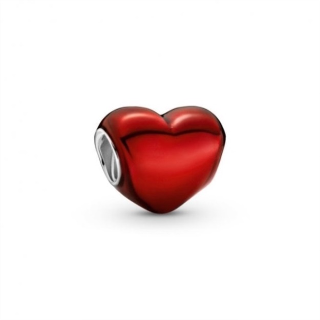Metallic Red Heart Charms Pandora