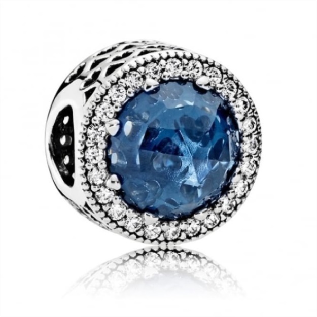 Midnight Blue Radiant Hearts Charms Pandora