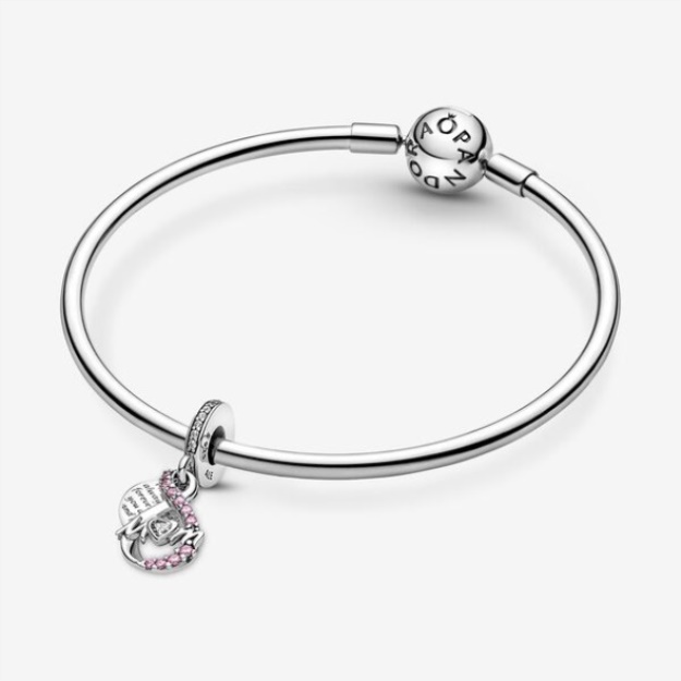 Mom Infinity Pave Double Dangle Charm Pandora
