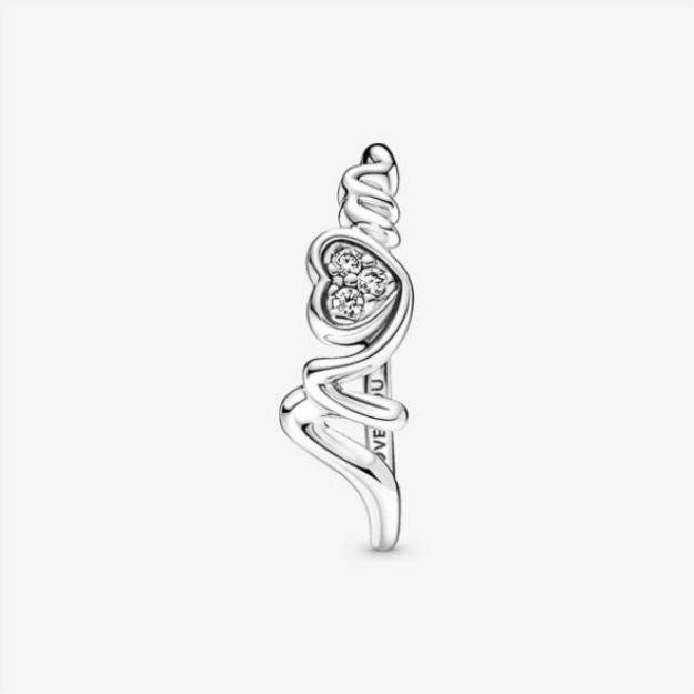 Mom Pave Heart Ring Pandora