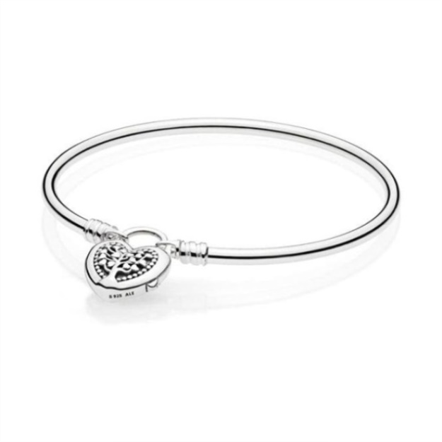 Moments Brand Pandora Flourishing Heart Silver Bangle
