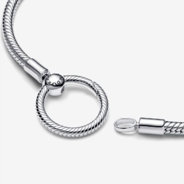 Moments Brand Pandora O Closure Snake Chain Bracelet