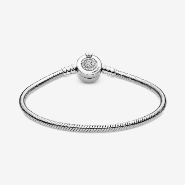 Moments Brand Pandora Sparkling Crown O Snake Chain Bracelet