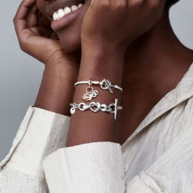 Moments Brand Pandora T-Bar Snake Chain Bracelet