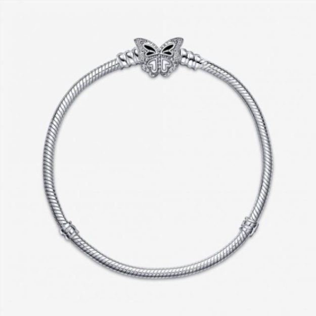 Moments Butterfly Clasp Snake Pandora Chain Bracelet