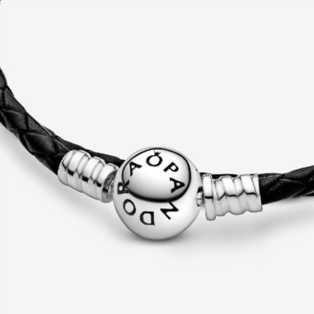 Moments Double Black Leather Bracelet Pandora