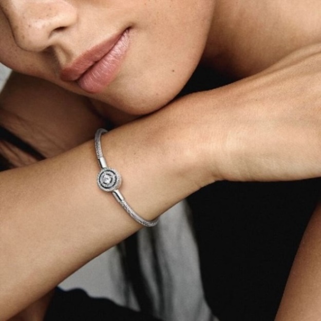 Moments Halo Snake Chain Bracelet Pandora