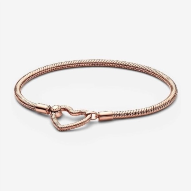 Moments Heart Closure Pandora Snake Chain Bracelet