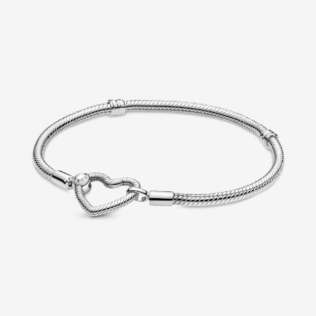 Moments Heart Closure Snake Chain Bracelet Pandora