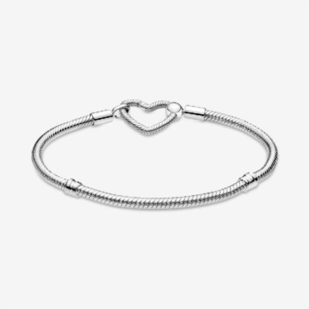 Moments Heart Closure Snake Chain Bracelet Pandora