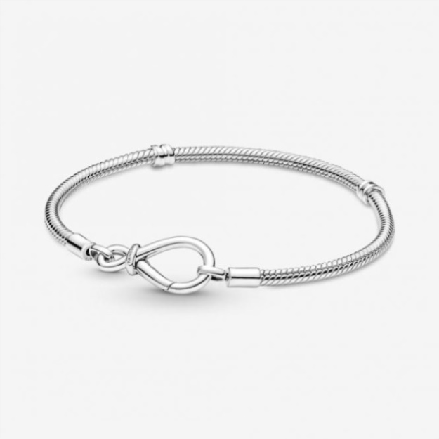 Moments Infinity Knot Pandora Brand Snake Chain Bracelet