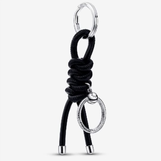 Moments Leather-Free Fabric Charm Key Rings Pandora