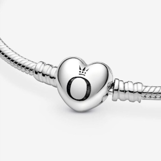 Moments Pandora Brand Heart Clasp Snake Chain Bracelet