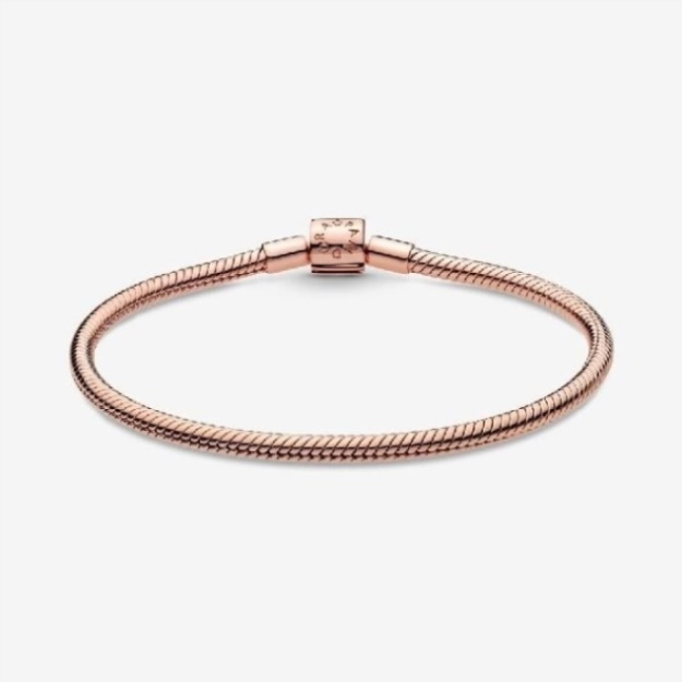 Moments Pandora Rose Barrel Clasp Snake Chain Bracelet