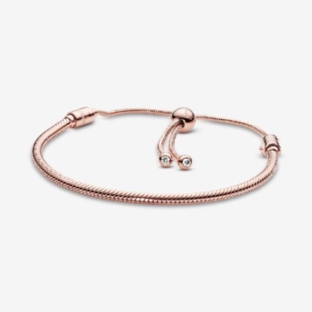 Moments Rose Snake Chain Slider Bracelet Pandora