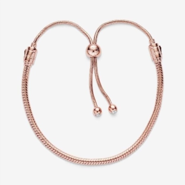 Moments Rose Snake Chain Slider Bracelet Pandora