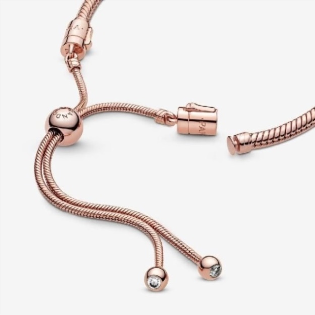Moments Rose Snake Chain Slider Bracelet Pandora