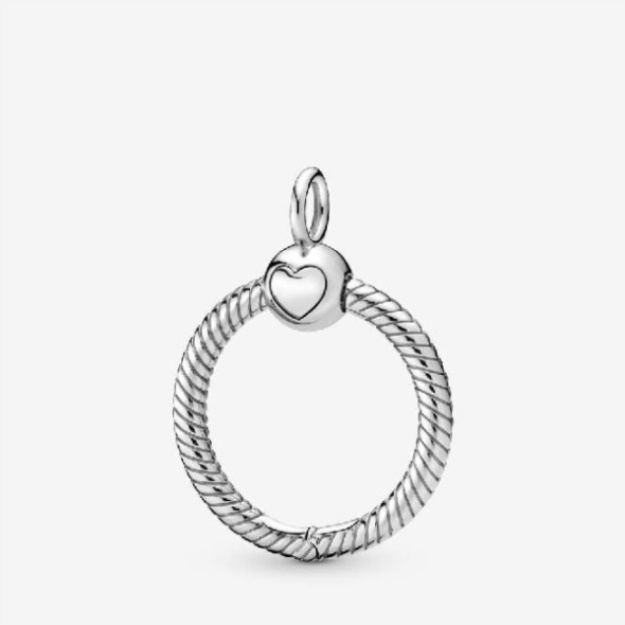 Moments Silver Small O Pendant Pandora