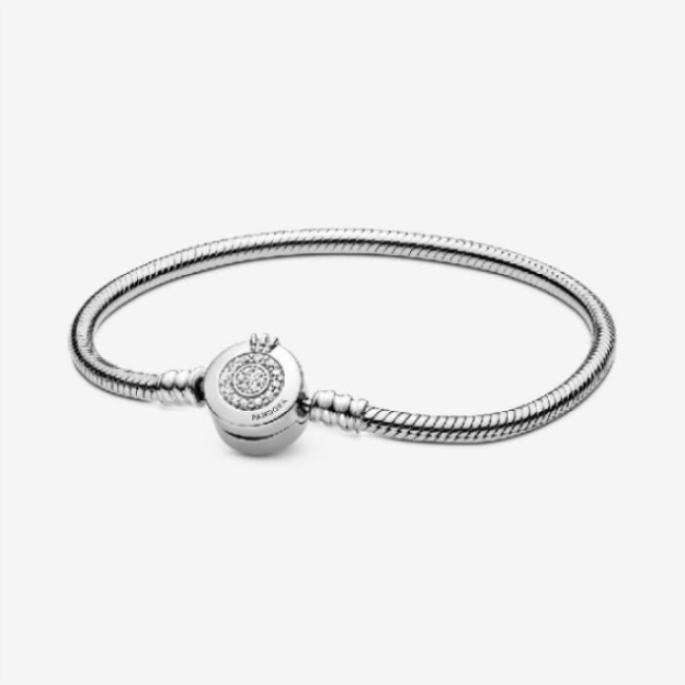 Moments Sparkling Crown O Snake Chain Pandora Bracelet